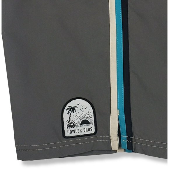 New Howler Brothers sz 31 Grey Chandler Old School Board Short Swim trunks w/tag - Picture 7 of 12